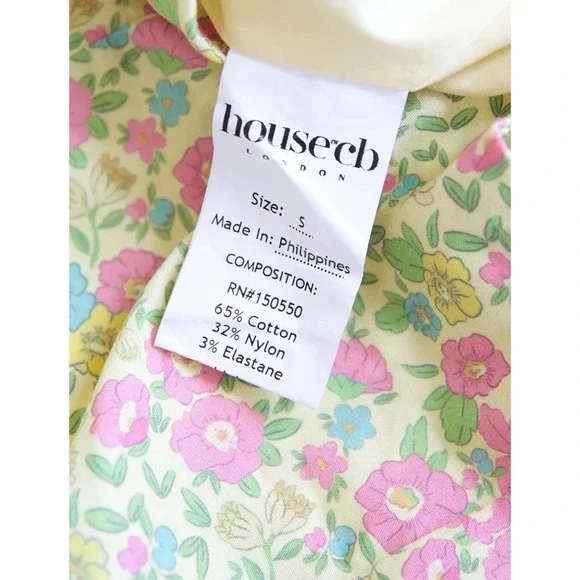 House of CB Pastel Floral Puff-Sleeve Mini Dress - Picture 5 of 7